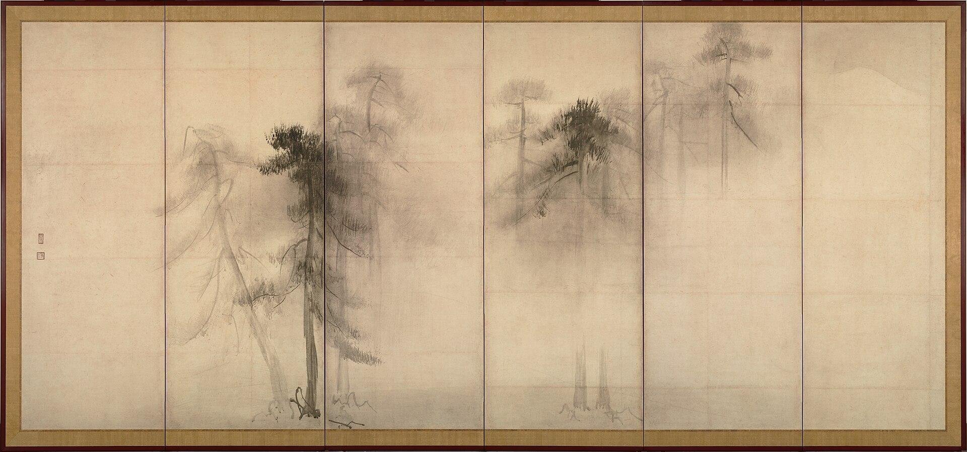 縮小屏風〈国宝 松林図〉長谷川等伯京都便利堂オンラインショップ