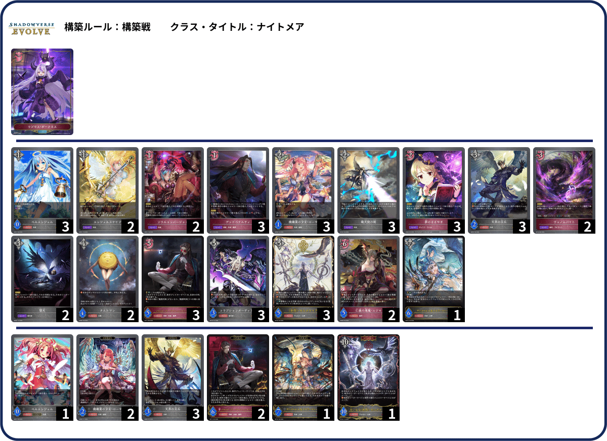 シャドウバースエボルヴ ニュートラル LG以下3コン 絶傑の試練 BP15 ニュートラル LG以下3コン デッキ（シャドウバースエボルヴ