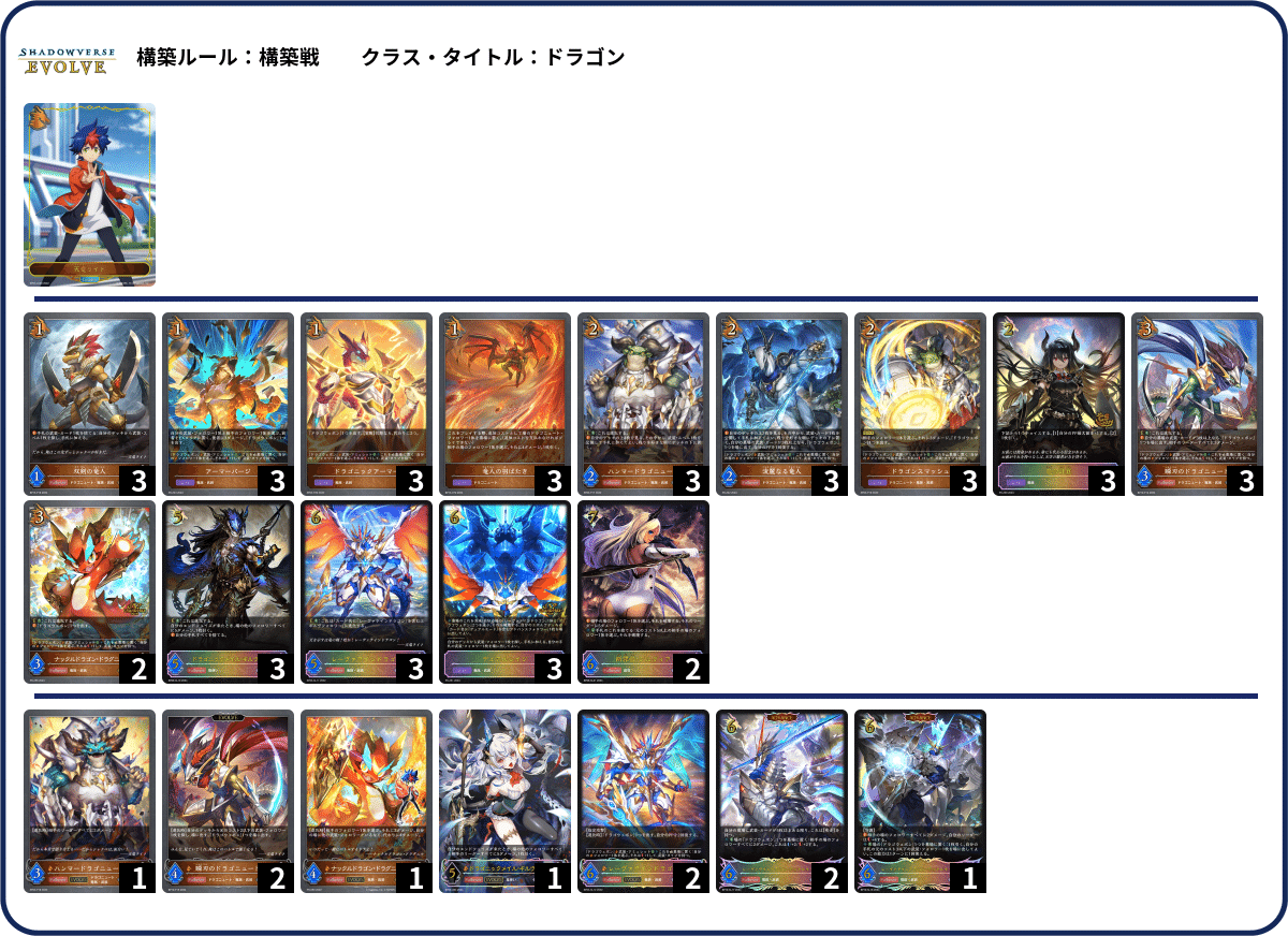 あ様 シャドウバースエボルヴ UR含む高レート ドラゴンデッキ引退品