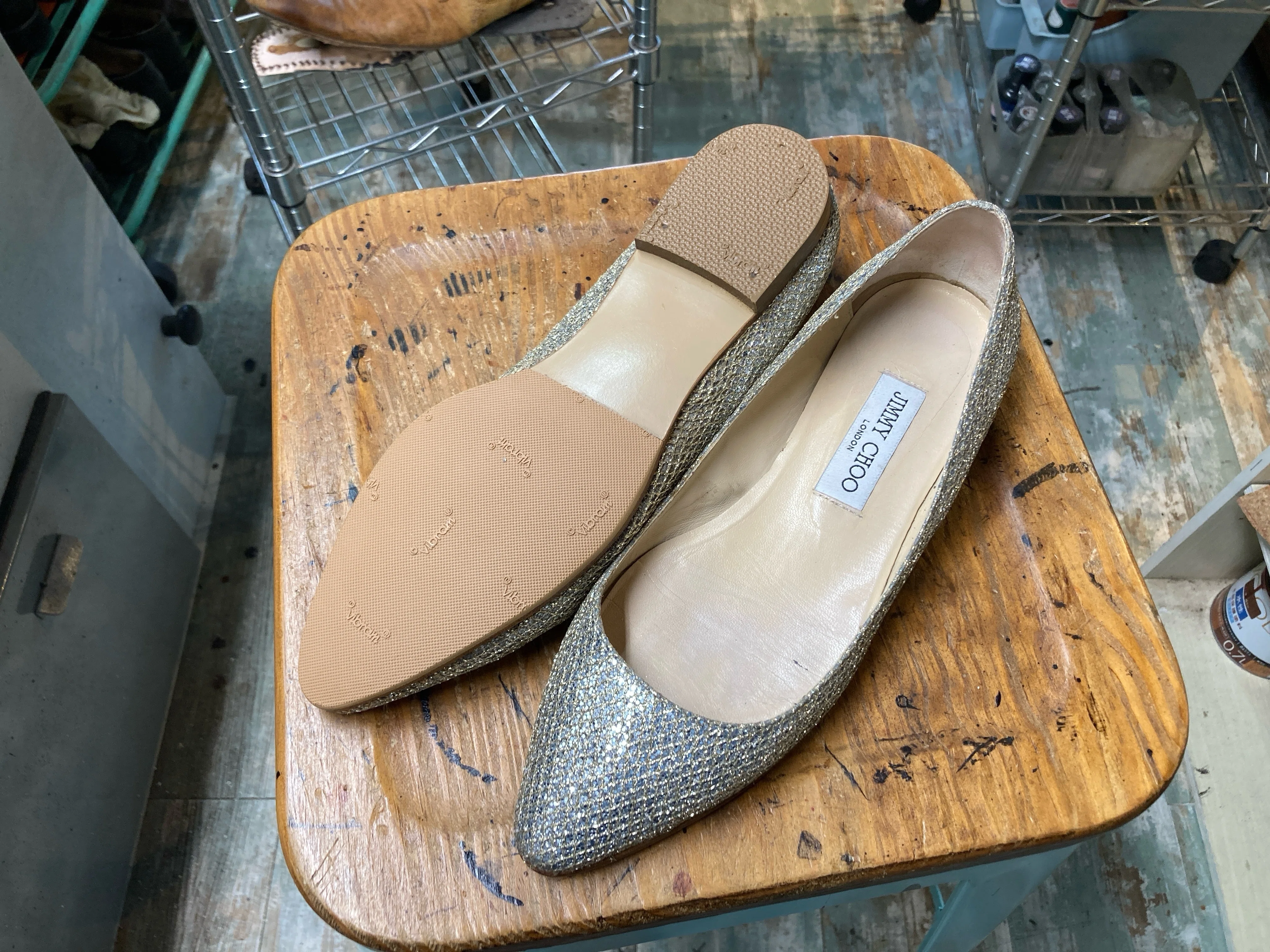 Jimmy Choo スエード レザー パンプス 37.5 ソール・リフト補修