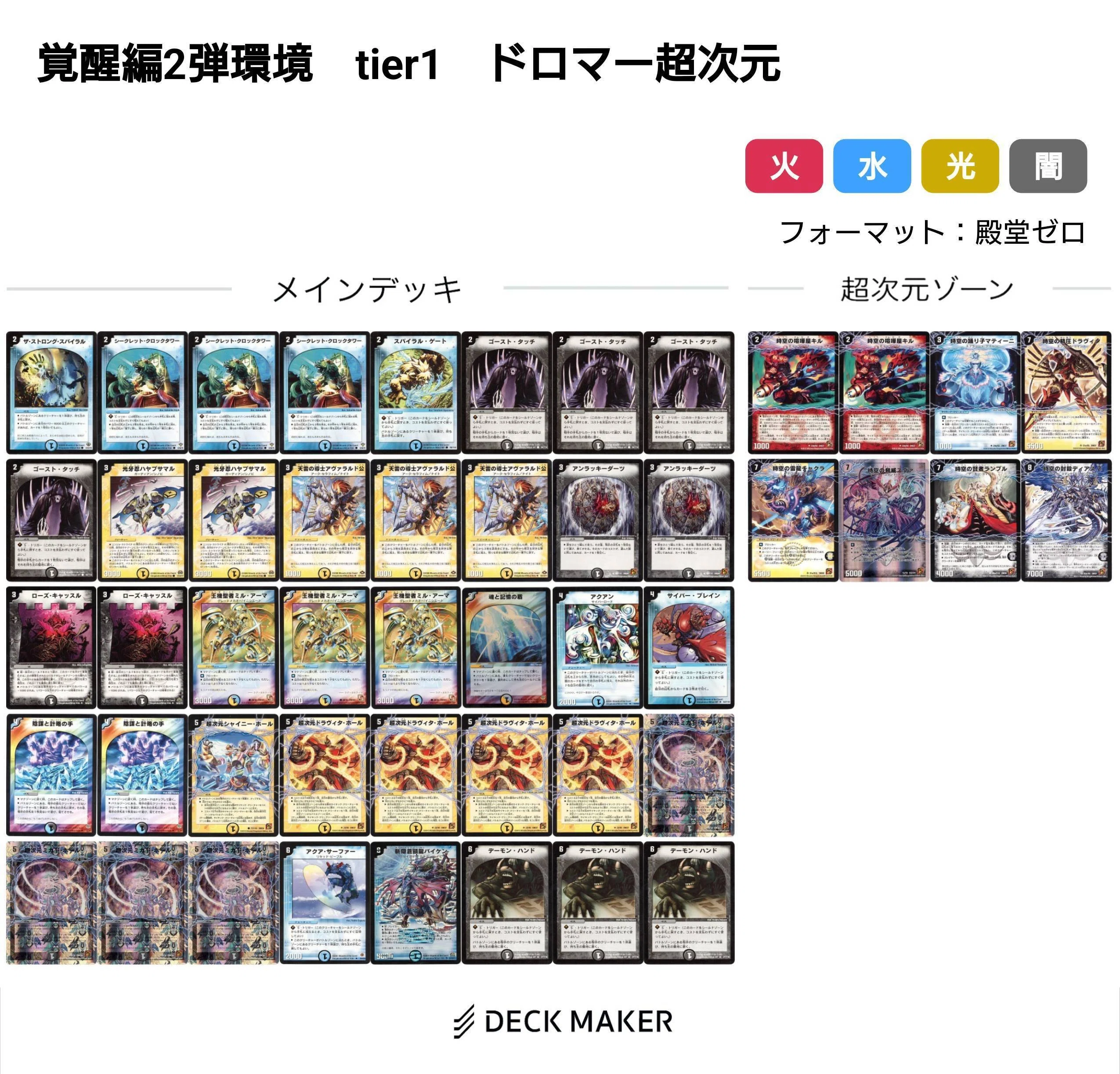 デュエマ 覚醒編環境デッキ5個セット 旧枠統一 覚醒編環境デッキまとめ【デュエマ歴代環境⑨】｜れもん