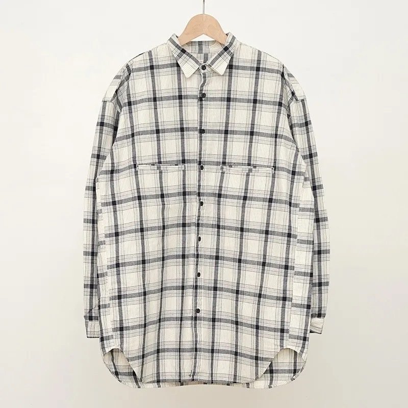 Outil ウティ アシンメトリーシャツ 3シーズン使えるフレンチシャツ。【OUTIL ウティ】CHEMISIER