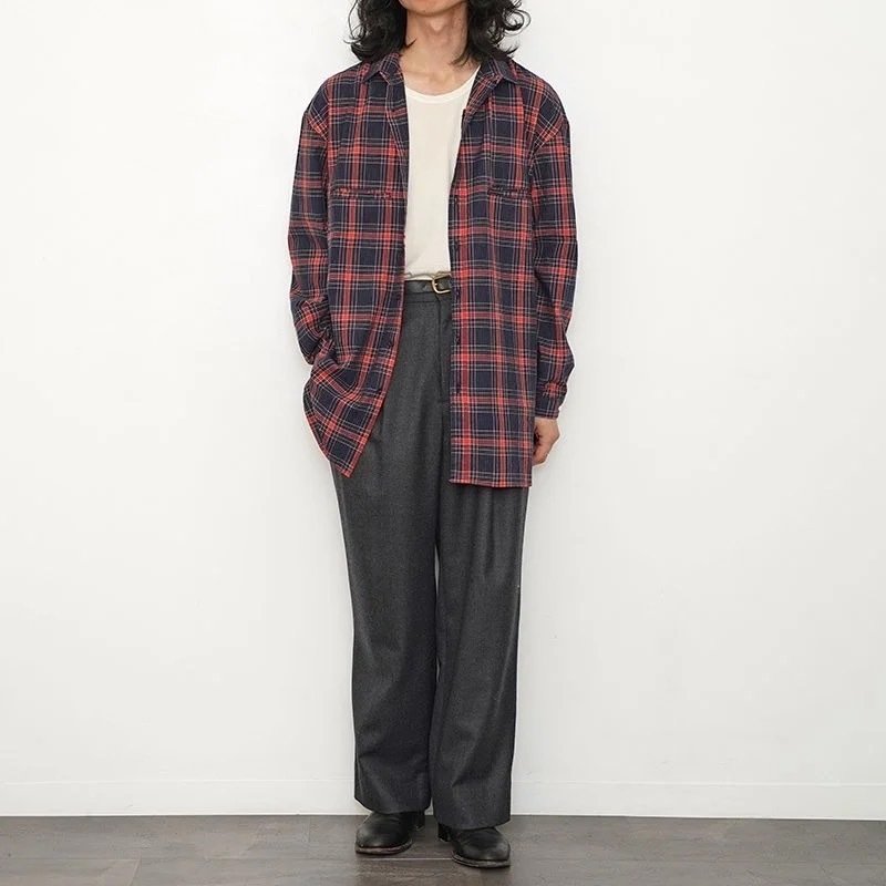 Outil ウティ アシンメトリーシャツ 3シーズン使えるフレンチシャツ。【OUTIL ウティ】CHEMISIER