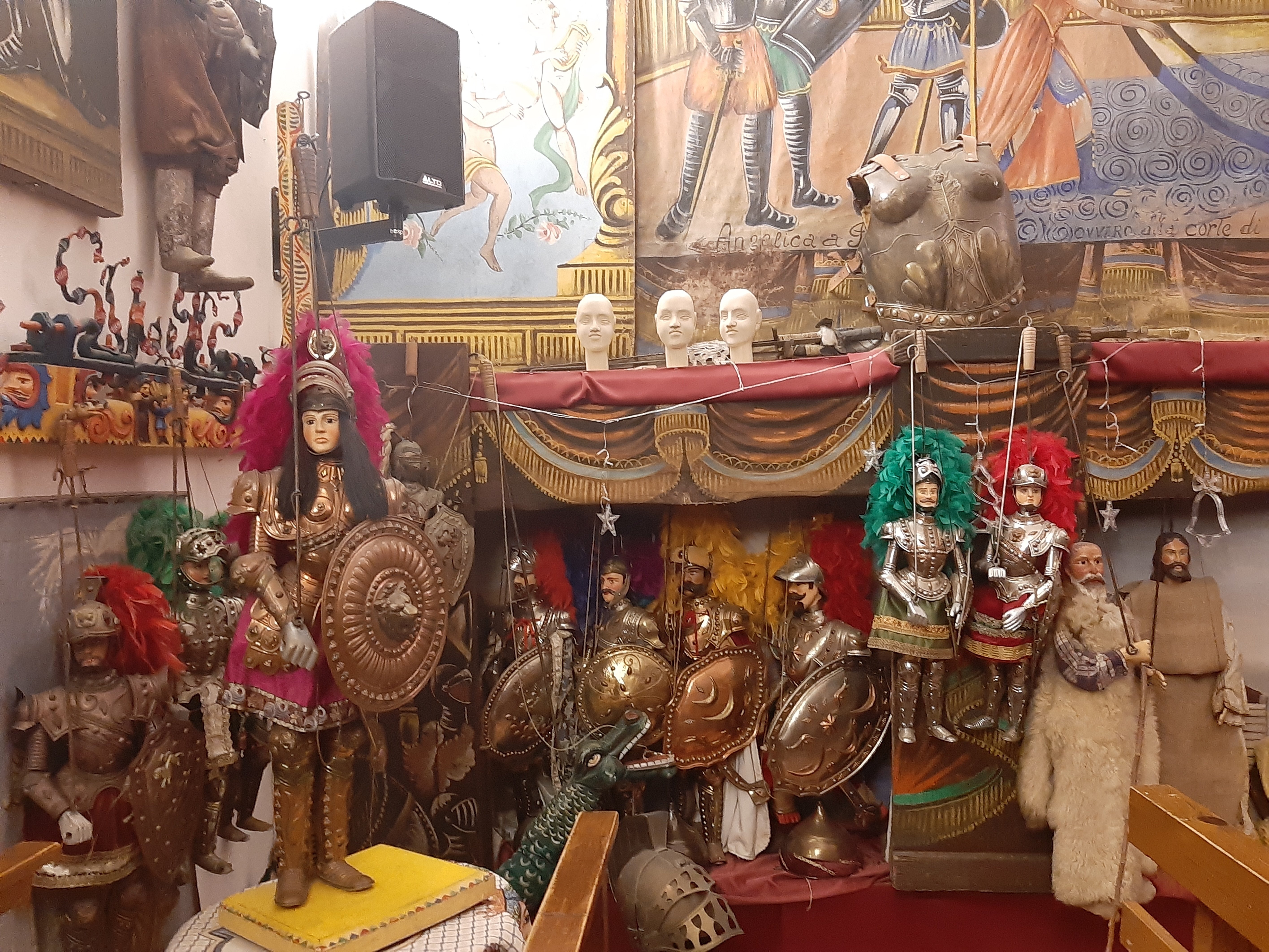 海外お土産 シチリア人形劇？ 操り人形 オブジェ 約35cm