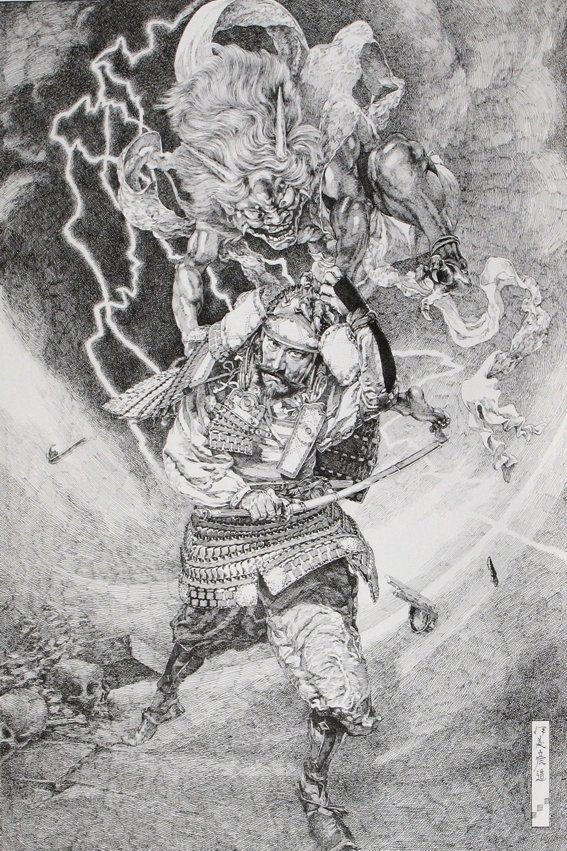 模写】□掛軸〈伊藤彦造〉美人画 挿絵画家 人物図 合せ箱 肉筆画