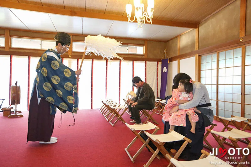 滋賀県竜王町の苗村神社で出張撮影