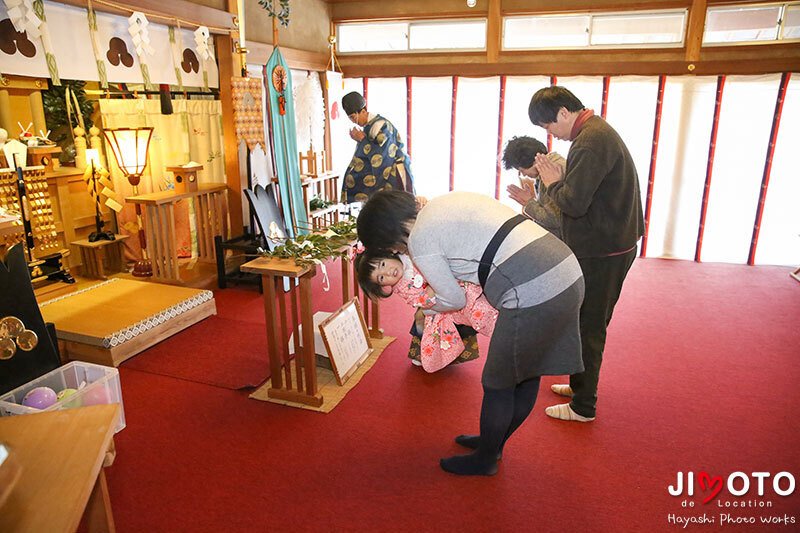 滋賀県竜王町の苗村神社で出張撮影