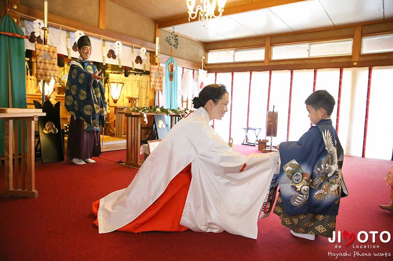 滋賀県竜王町の苗村神社で出張撮影