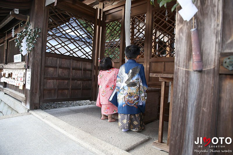 滋賀県竜王町の苗村神社で出張撮影