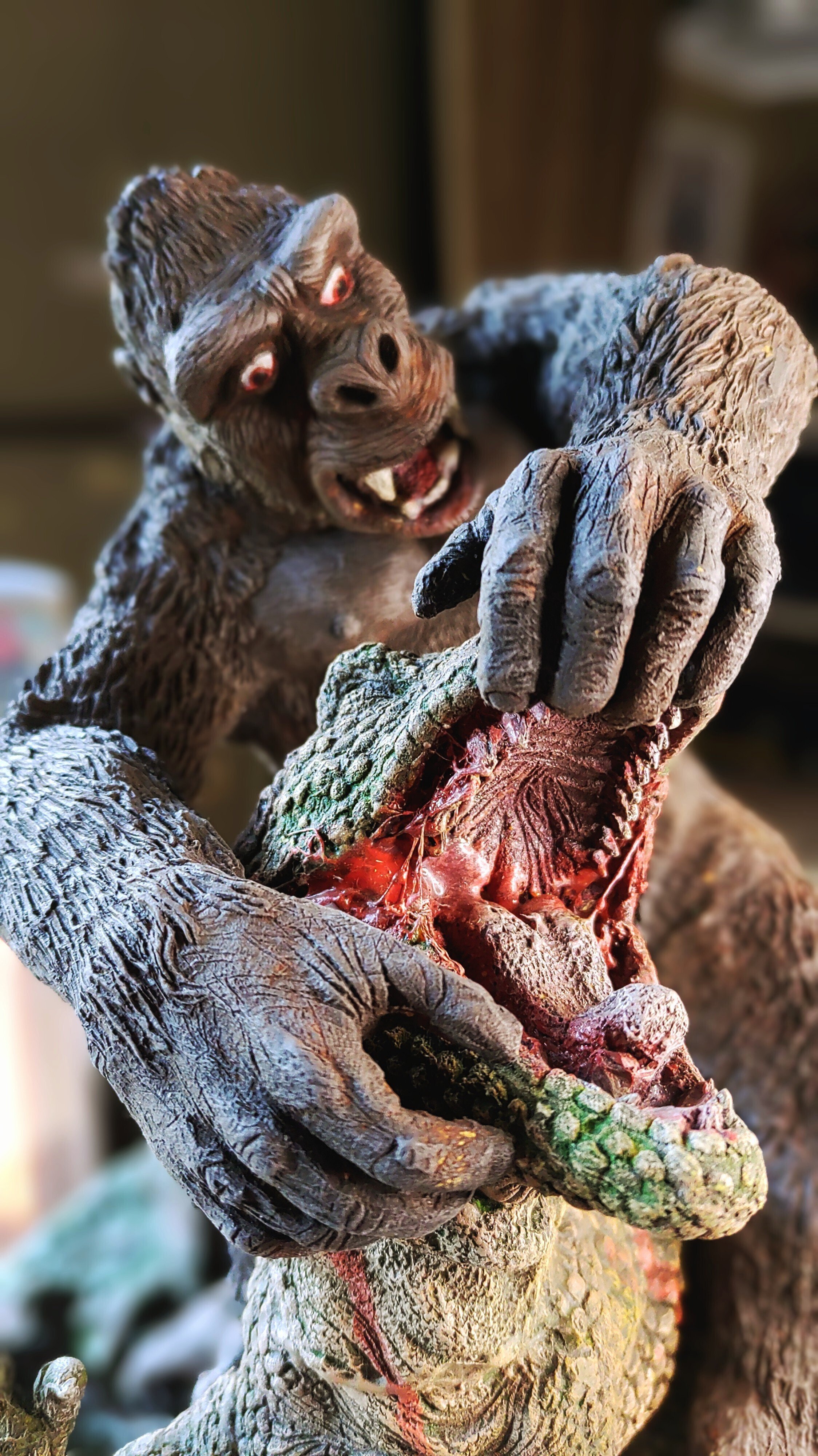 かず　超貴重 キングコング対ゴジラ 馬乗り ガレージキット 東宝キングコング ソフビガレージキット ROTO KAIJU製 | 怪獣