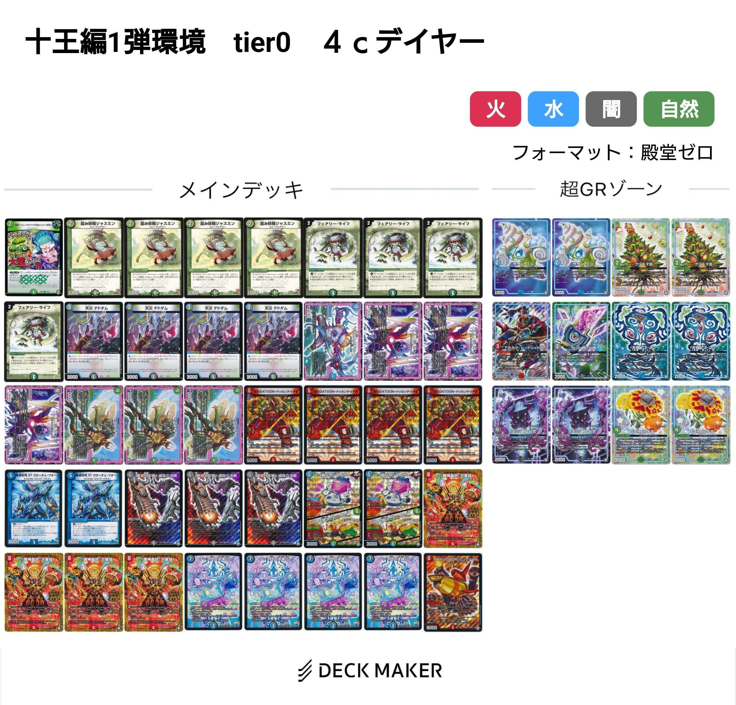 旧枠、クラシックデュエマ　（環境、テーマデッキ）　全7デッキ デュエルマスターズ クラシックデッキ【旧枠統一】No.7 天地龍牙