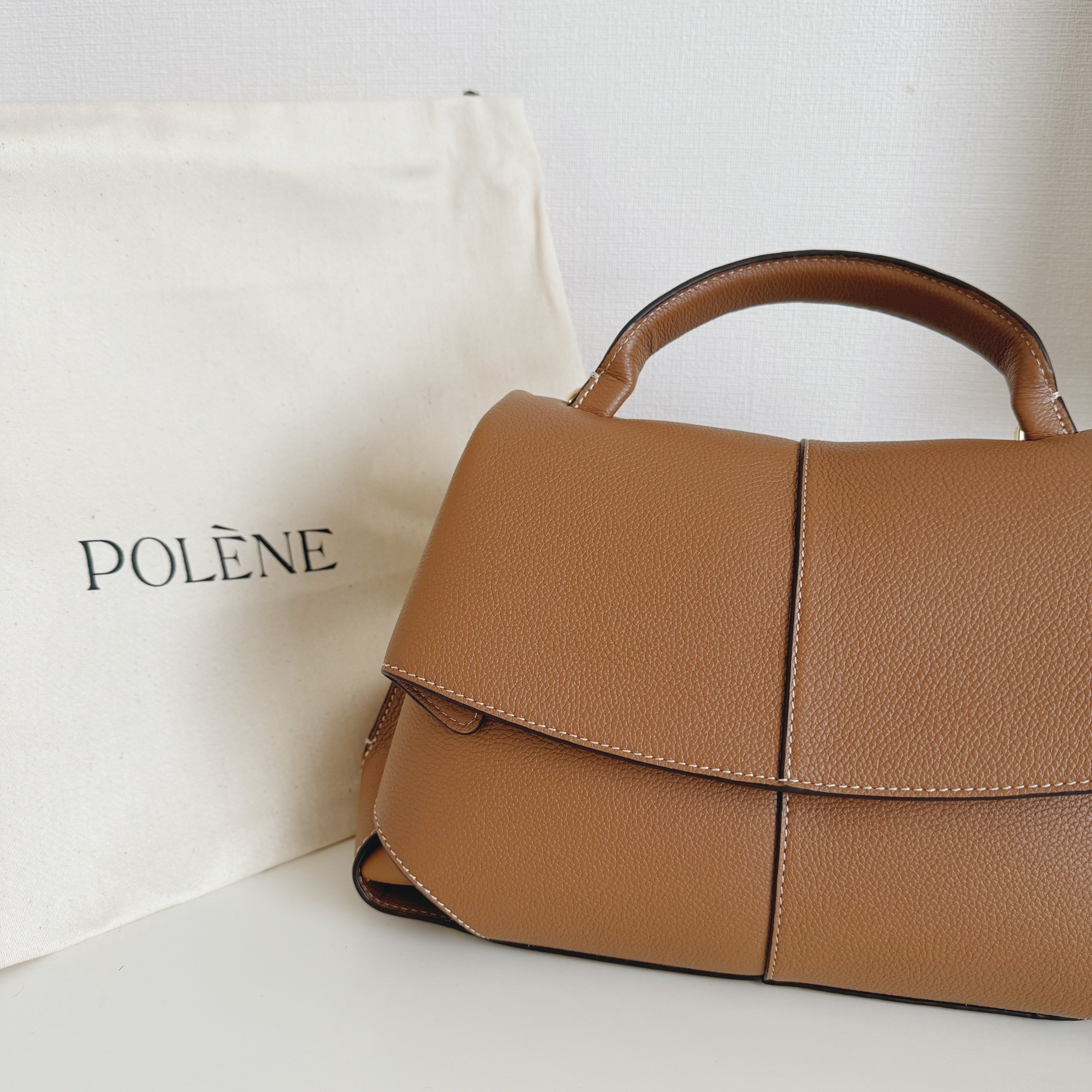 定価8.4万円】Polene Numéro Neuf キャメル （母となった私の