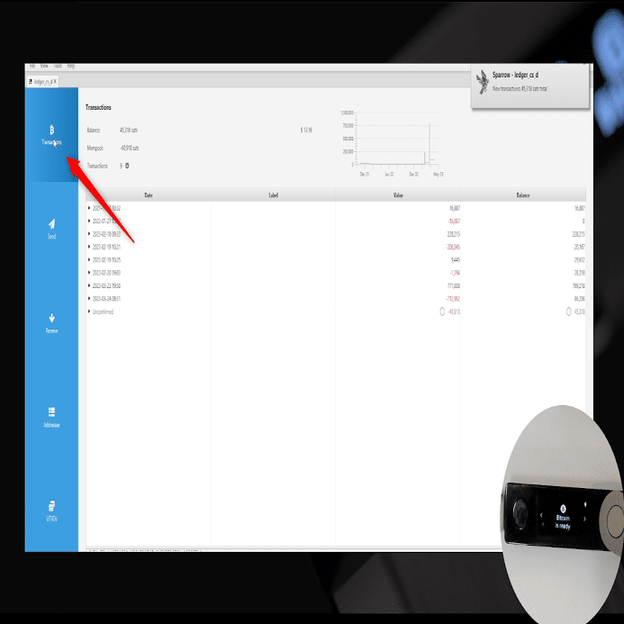 Sparrowを使用してLedgerをBitcoin (BTC) ネットワークに接続する | ledgerfiのブログ