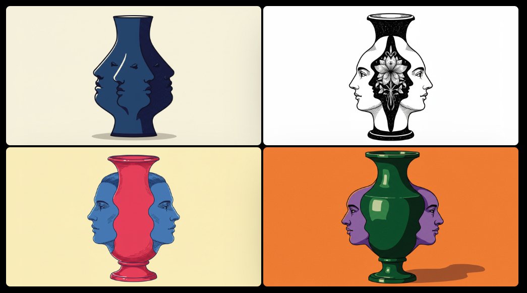 画像生成AIに『ルビンの壺』は描けるか｜試す人