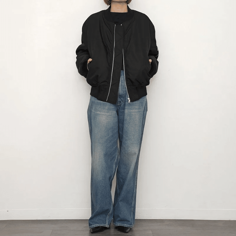 AURALEE】 HIGH DENSITY SILK TWILL FLIGHT BLOUSON|THIRTY AURALEE】 HIGH DENSITY SILK TWILL FLIGHT BLOUSON|THIRTY