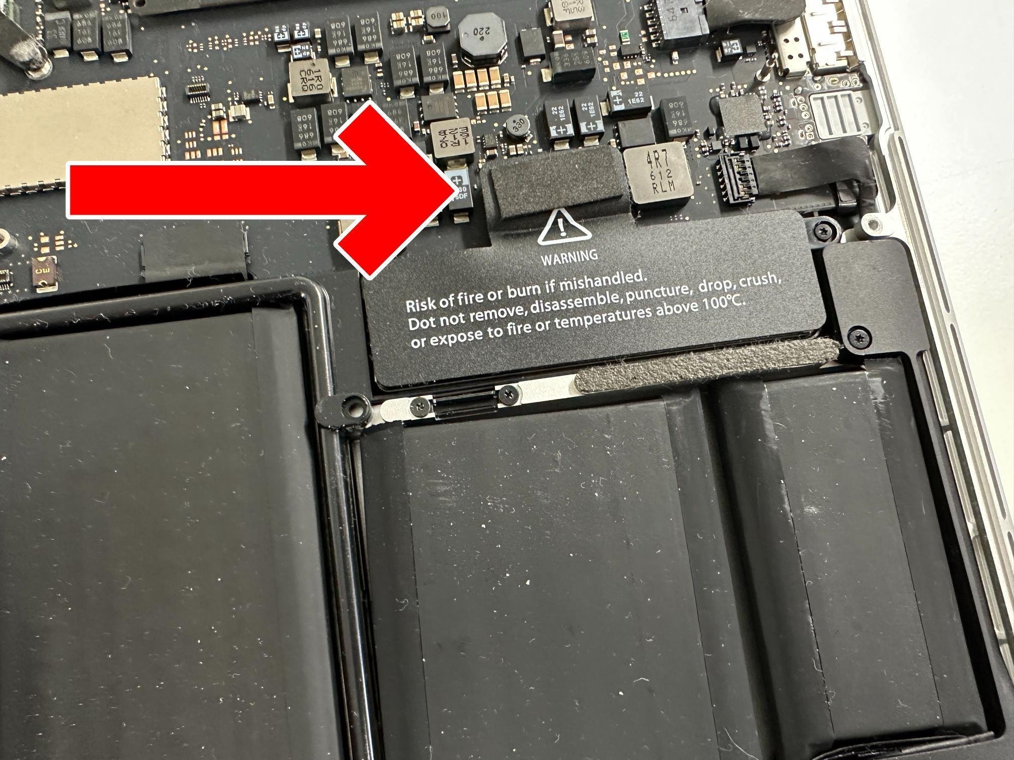 MacBookPro A1502 13インチ2013 バッテリー不具合ジャンク品 MacBook Pro 13インチ Retina Display Late 2013 のバッテリーの
