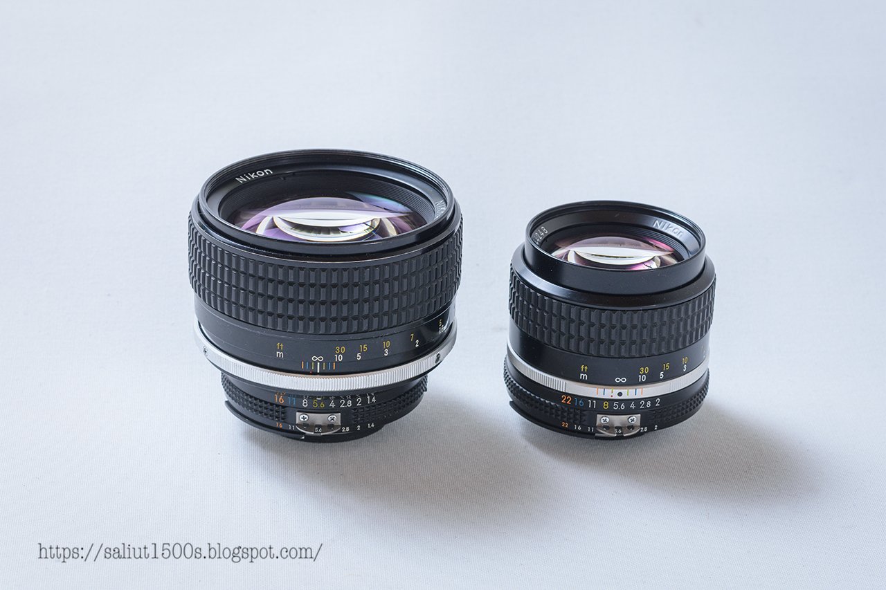 ニッコールレンズのお話】AI Nikkor 85mm F1.4Sで撮る薄暮の町