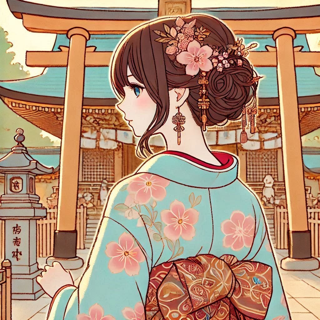 アール・ヌーヴォー風×アニメ風の画像（呪文あり）｜綾木健一郎