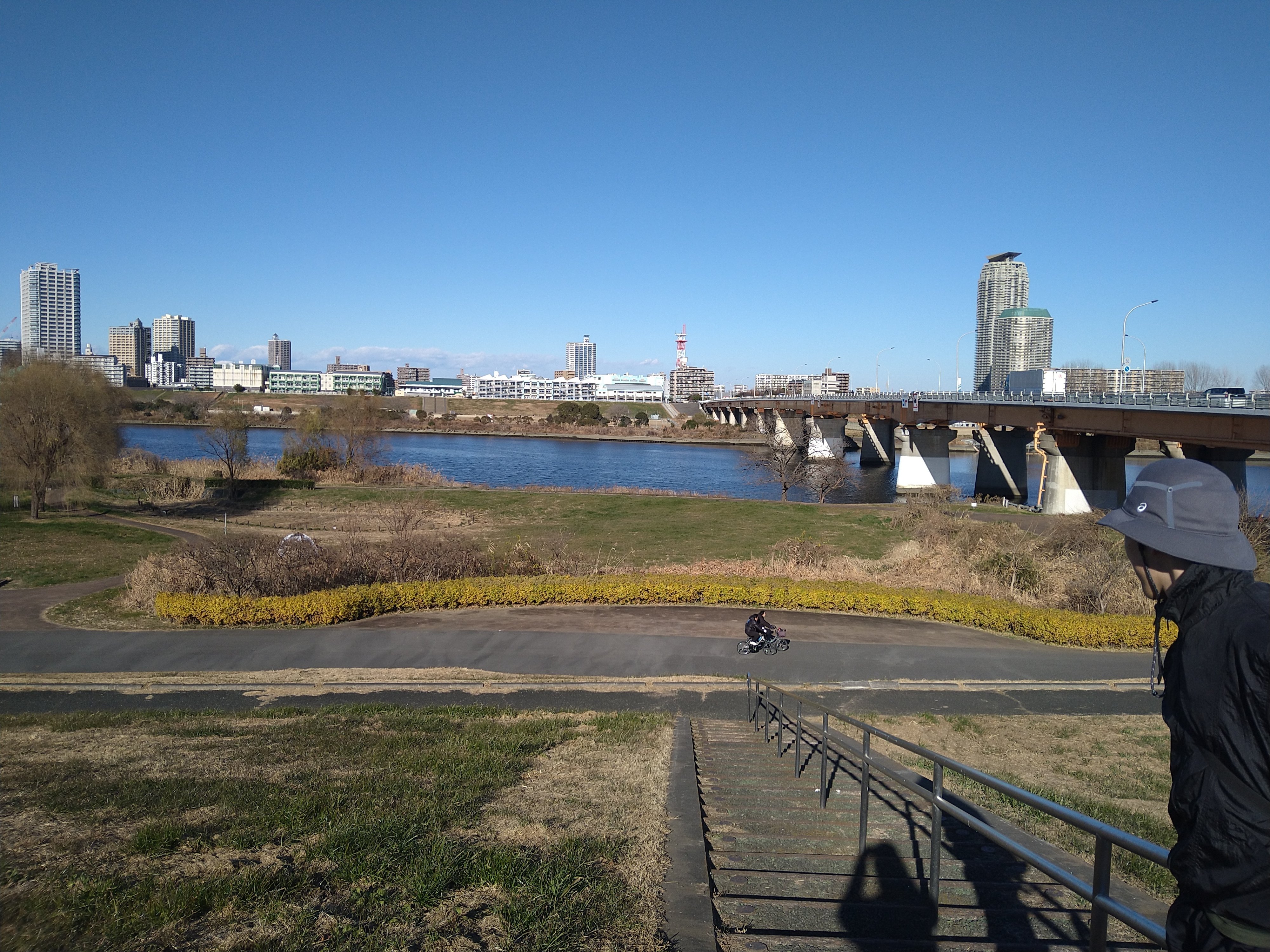土手を歩こう③（荒川土手 新荒川大橋〜鹿浜橋）｜梨