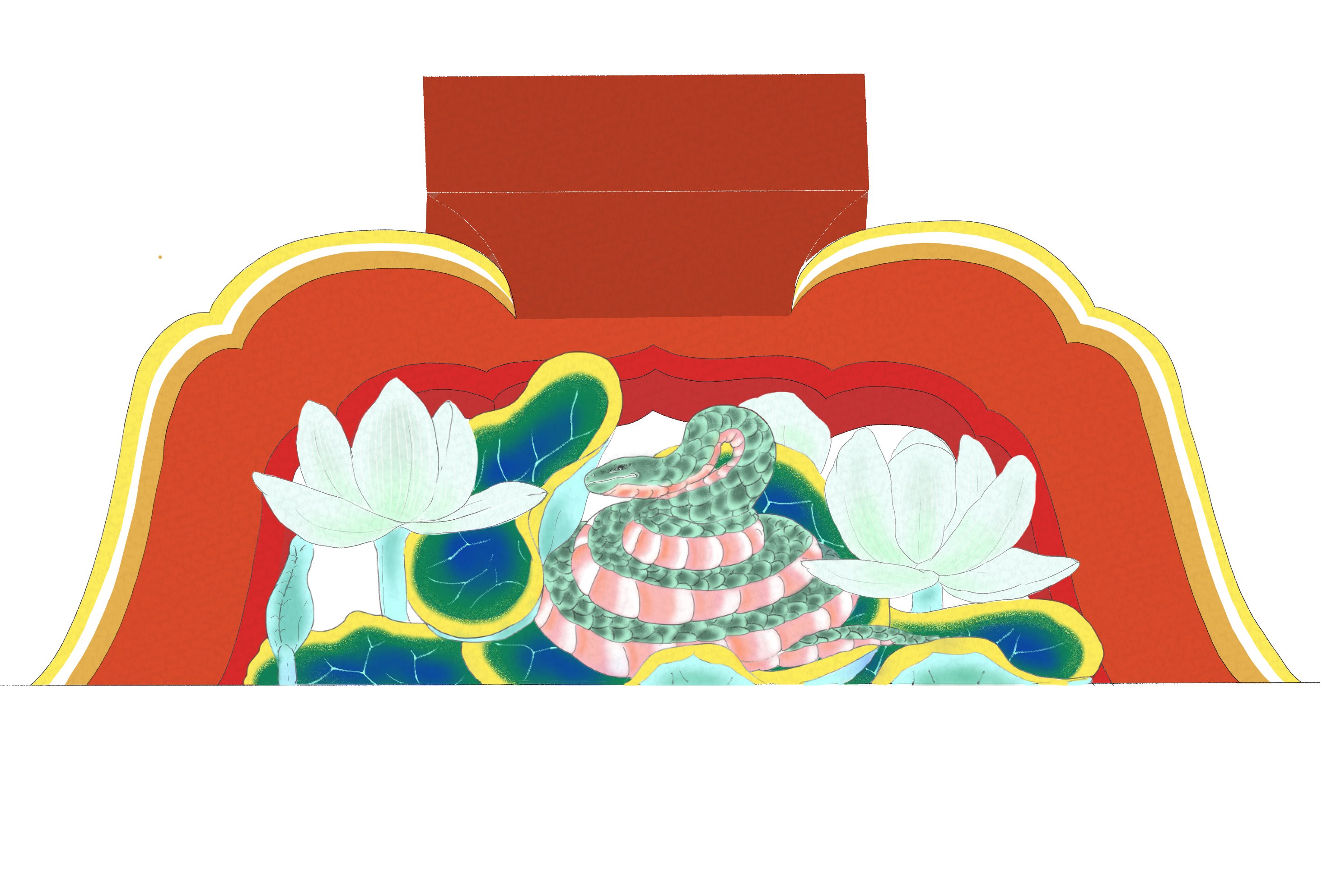 書き初め③ 蛇 巳】ヘビの社寺彩色の話｜巳白