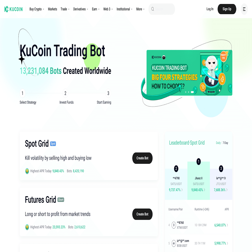 Best 暗号資産取引ボット for 2025｜KuCoin（クーコイン）