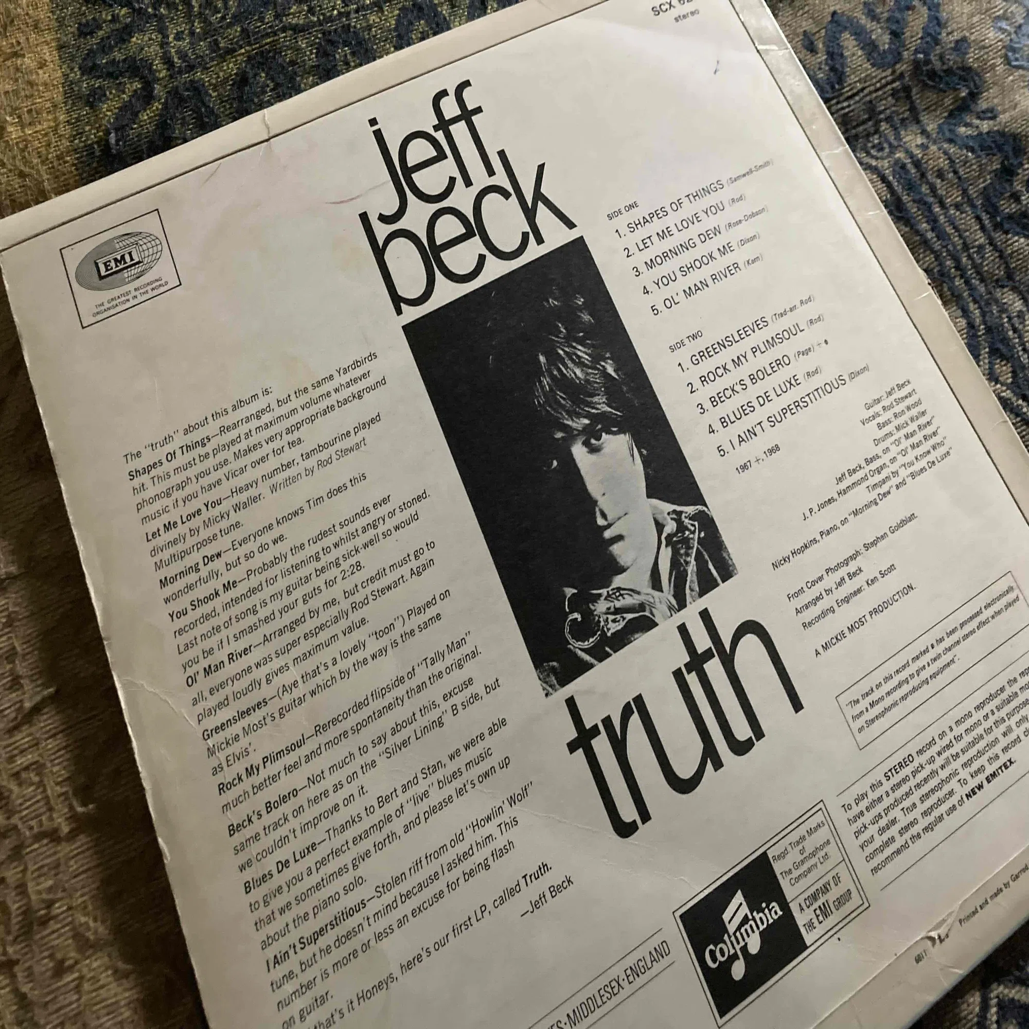 Jeff Beck [Truth] Columbia SCX-6293｜naruru