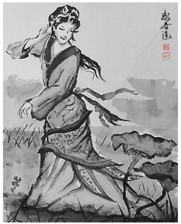 仙女』水墨画｜せきぞう、