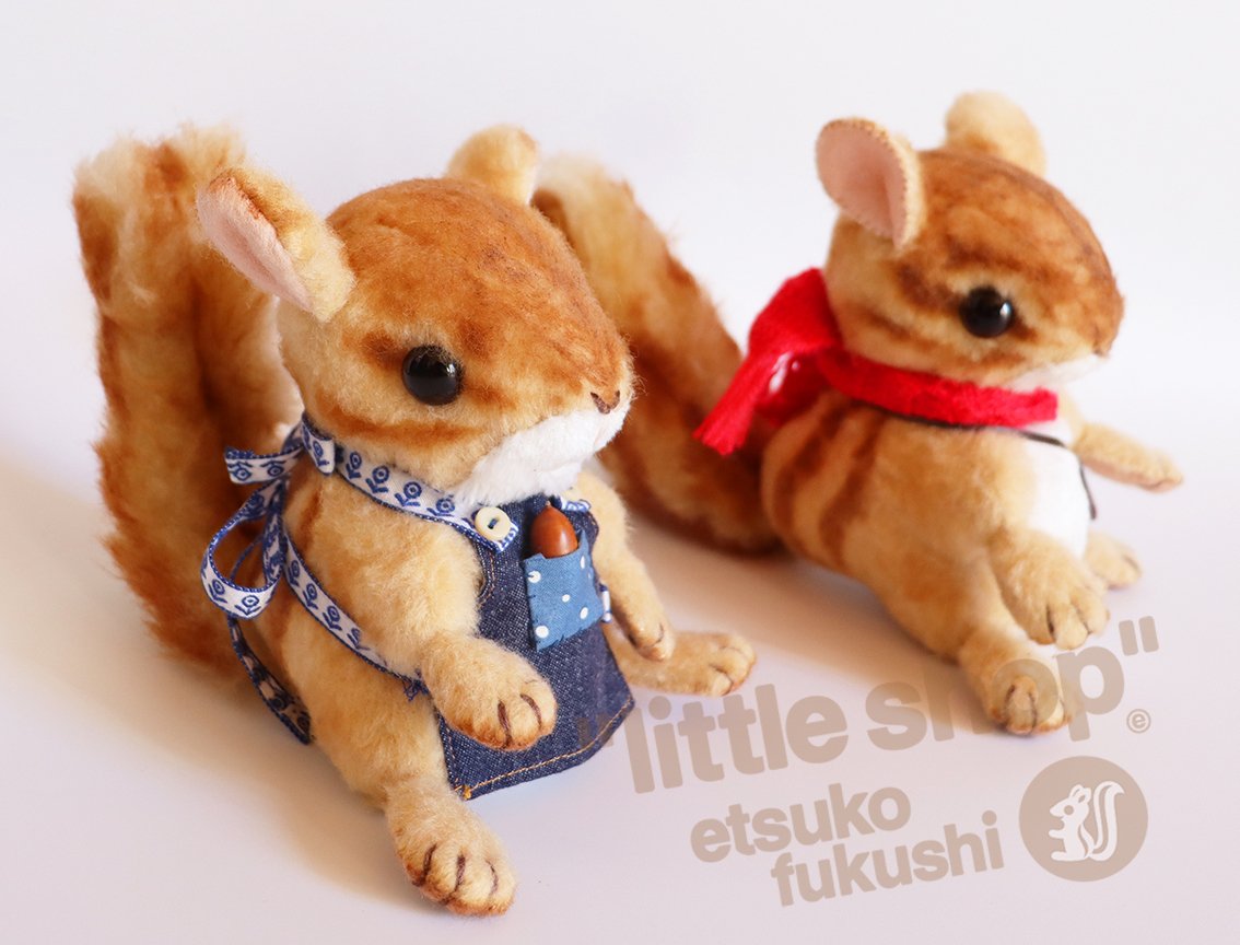 vintage figure ❀ フワフワ リスさん ♫ vintage pottery ❀ ふんわり