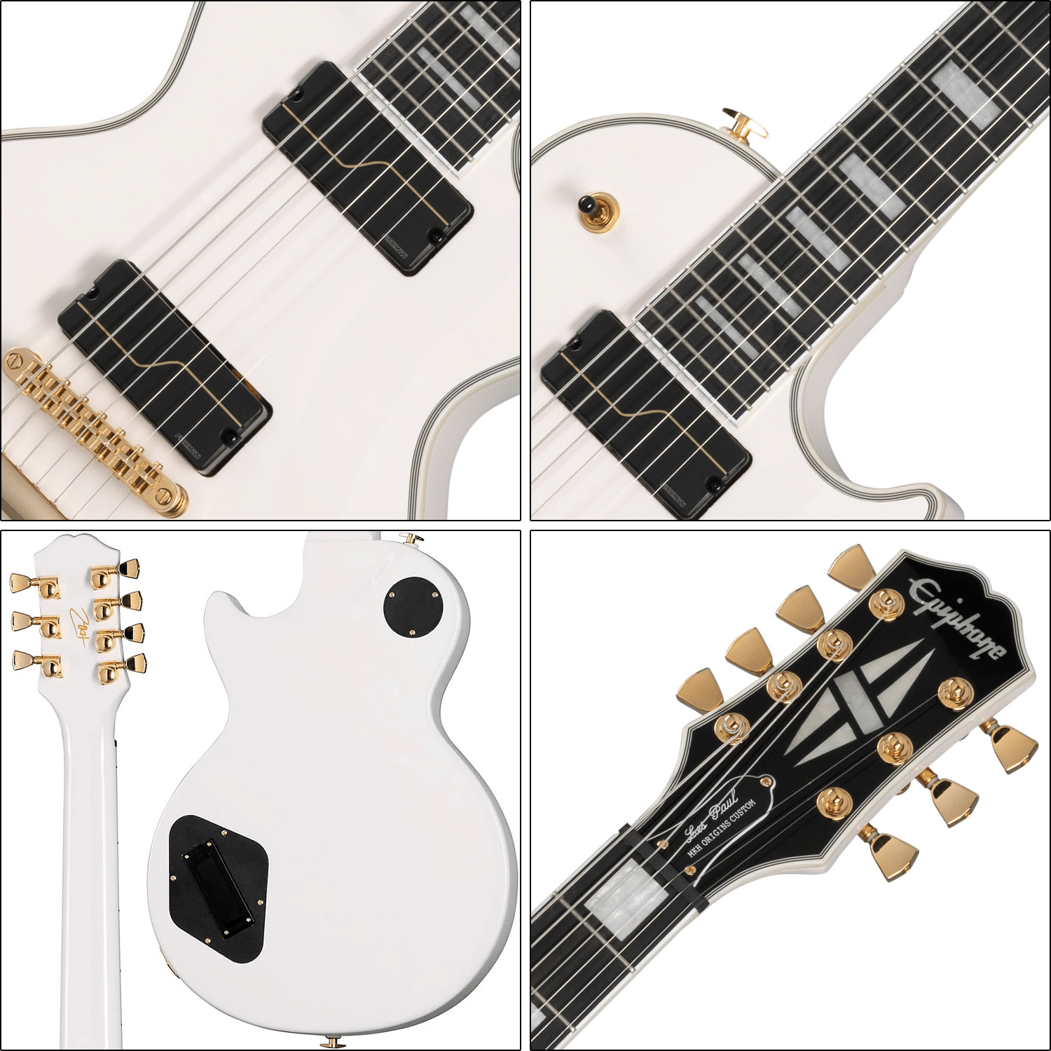 【新品】Epiphone 7弦 エピフォン レスポールカスタム white エピフォンによるマット・ヒーフィー「7弦レスポール」を本数限定特別