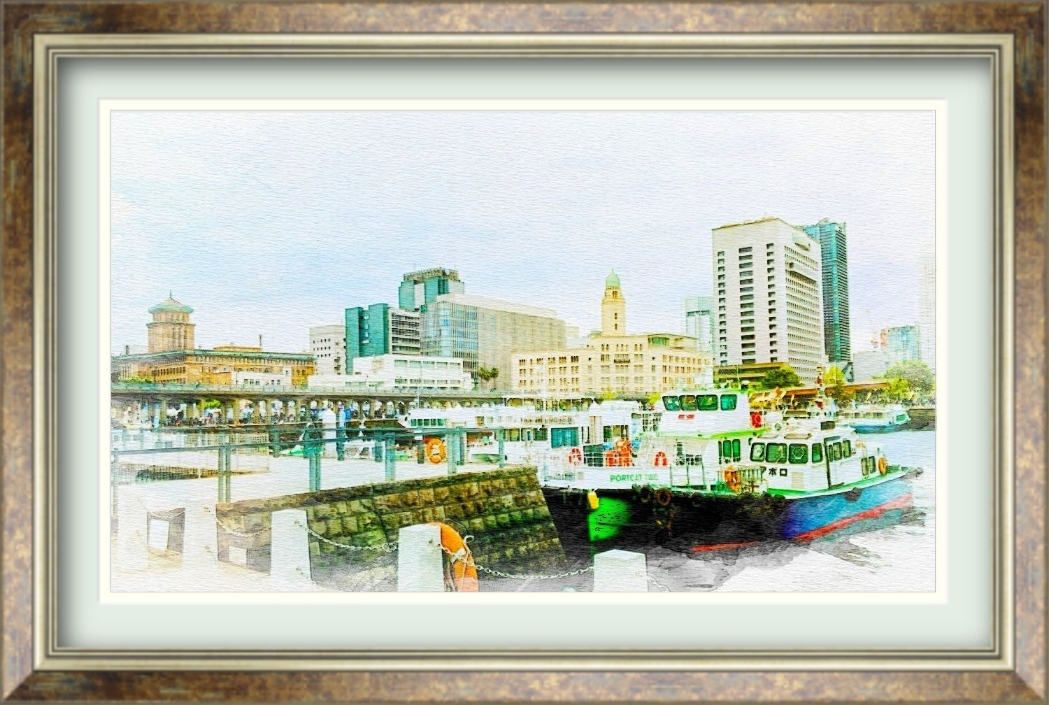水彩画(みなとみらい21地区) 横浜みなとみらい21の基本データ |【CBRE】
