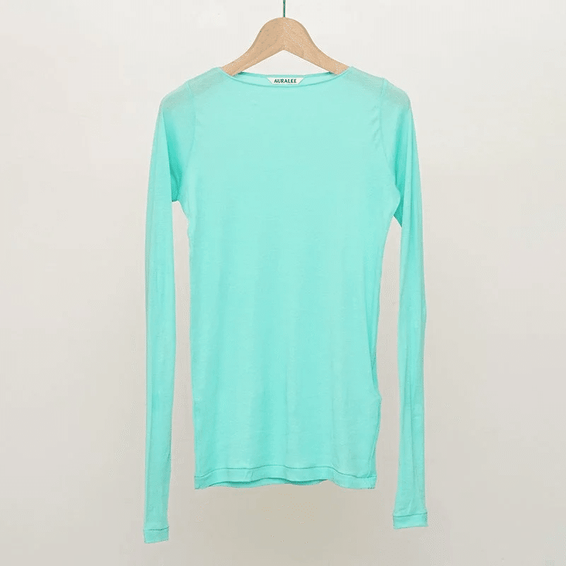 AURALEE】ロングセラーSUPER HIGH GAUGE SHEER RIB BOAT NECK L AURALEE】ロングセラーSUPER HIGH GAUGE SHEER RIB BOAT NECK L
