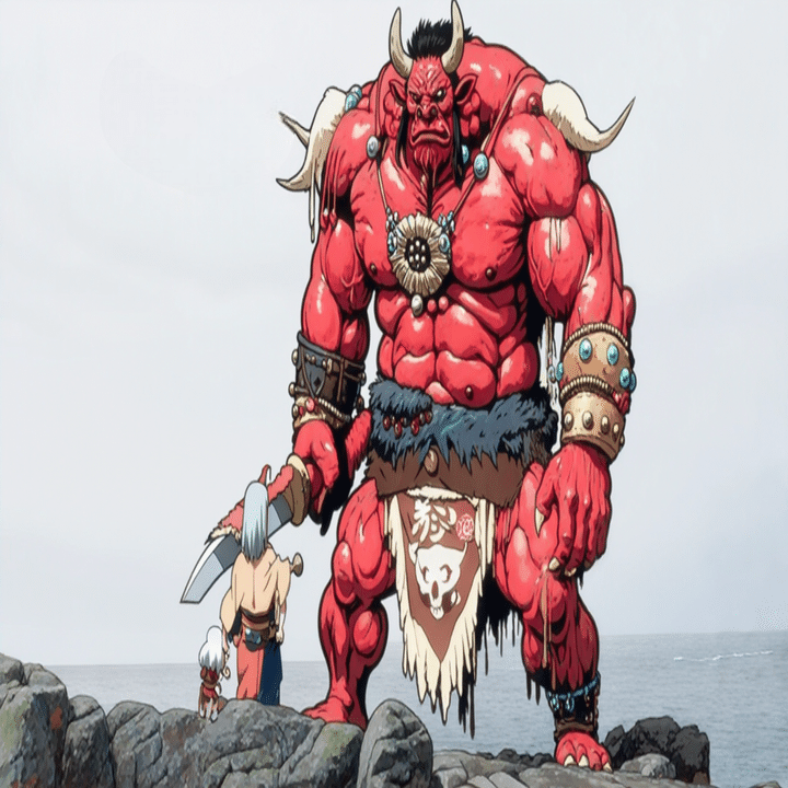 作画実験 島根の牛鬼｜美和