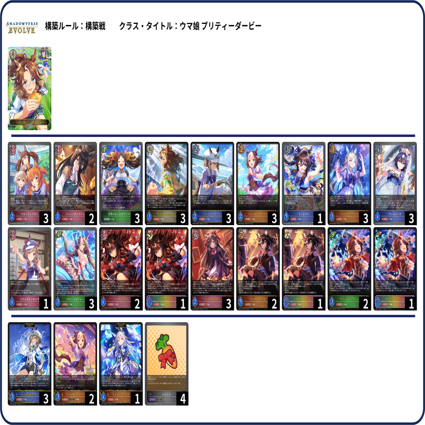 エボルヴ　ウマ娘　デッキ　＋EXパック3コン　旧弾デッキパーツ付き EXコラボパック「ウマ娘 プリティーダービー」【未開封BOX】{-}《-》