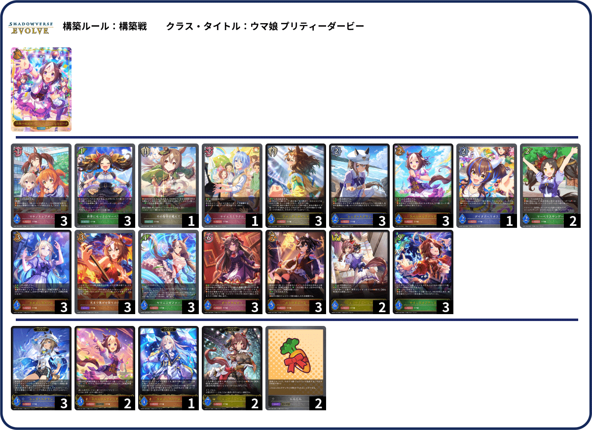 シャドウバースエボルヴ】CSデッキ紹介：ウマ娘プリティー