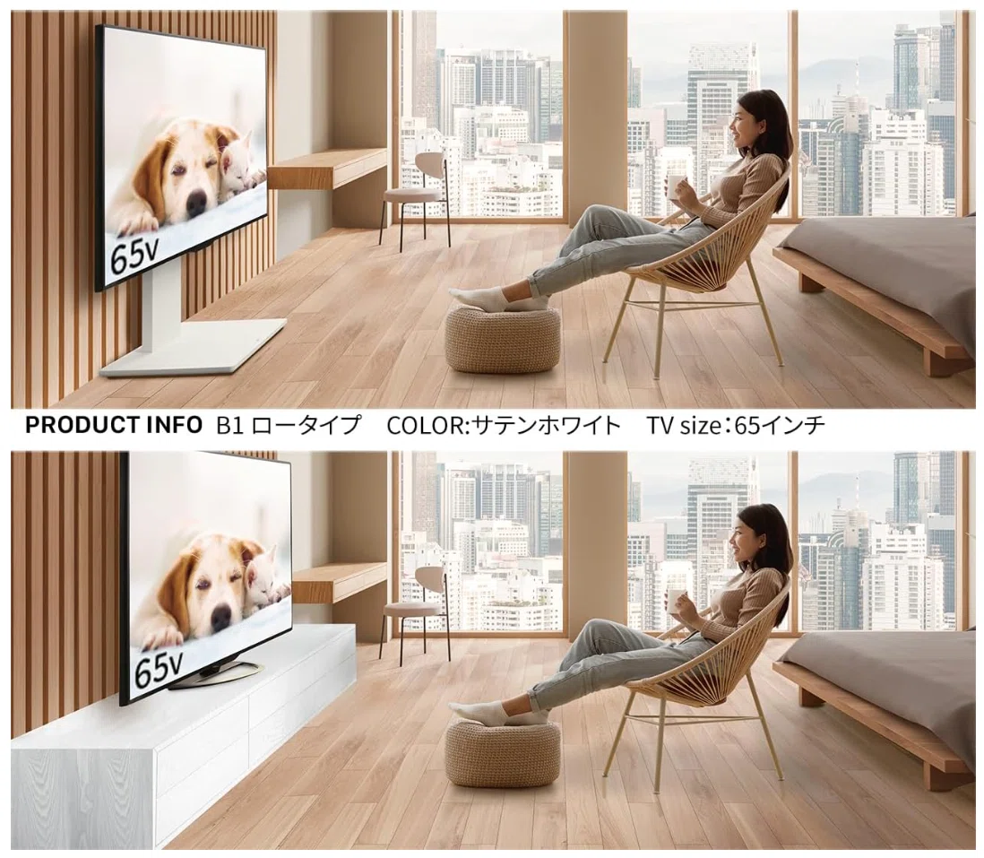 壁掛け風にテレビを設置！ WALLのテレビスタンドを選んだ理由と使って