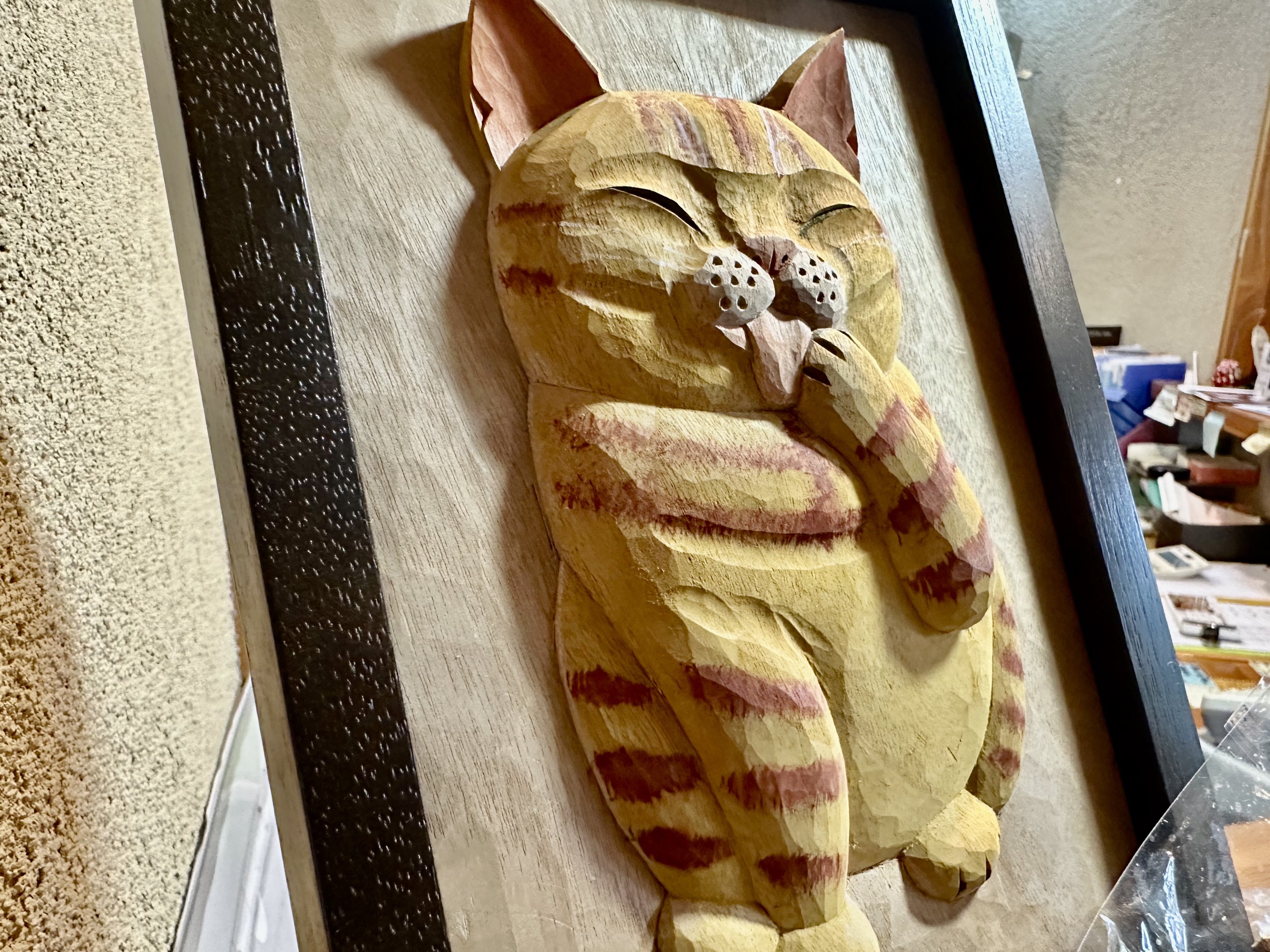 テコチチ【願いが叶う】財運を招く白蛇と猫｜井波彫刻 招き猫 楠 野中願児作 テコチチ様専用【願いが叶う】財運を招く白蛇と猫｜井波彫刻