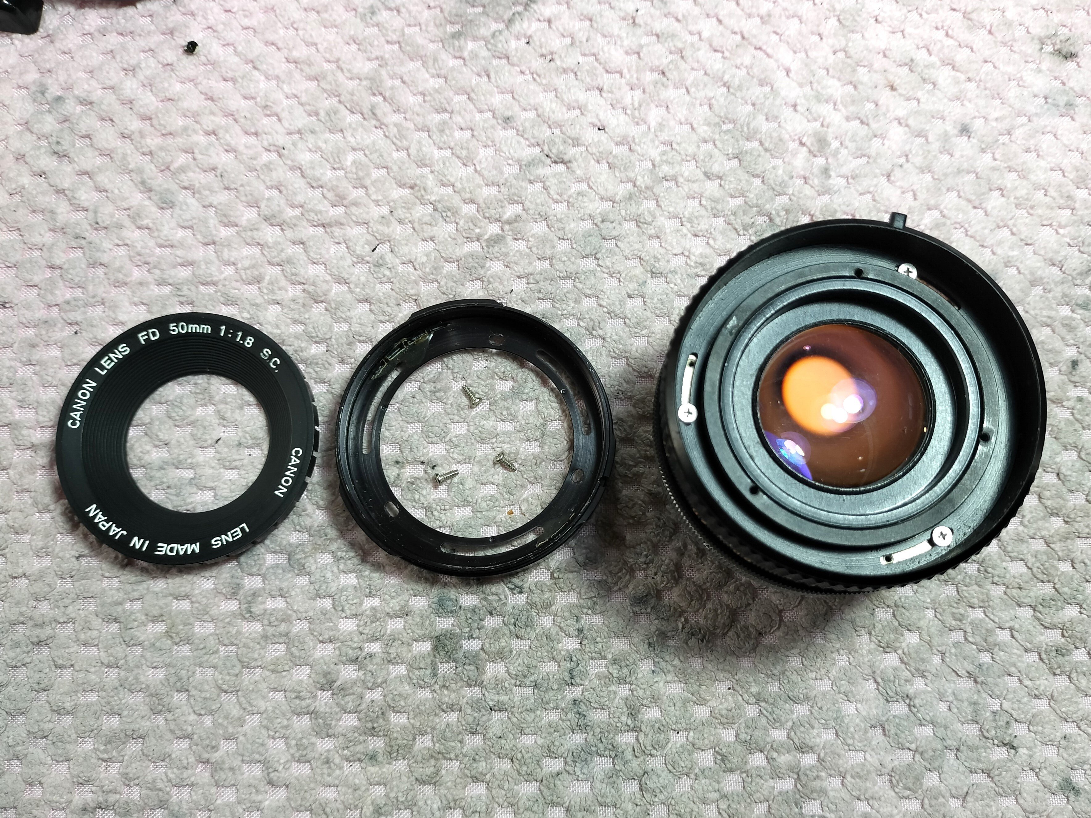 Canon FD 50mm F/1.8の分解|フィルムカメラ修理のアクアカメラ Canon FD 50mm F/1.8の分解|フィルムカメラ修理のアクアカメラ
