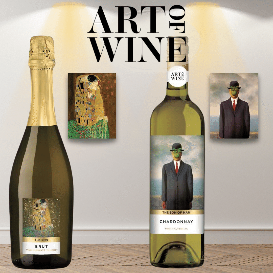 Art of Wine「グスタフ・クリムト 接吻」「ルネ・マグリット 人 Art of Wine「グスタフ・クリムト 接吻」「ルネ・マグリット 人