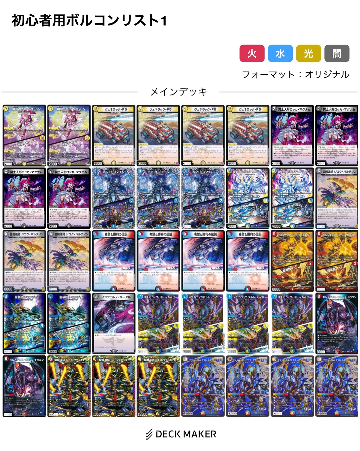 初心者用ボルコンデッキその1｜法相