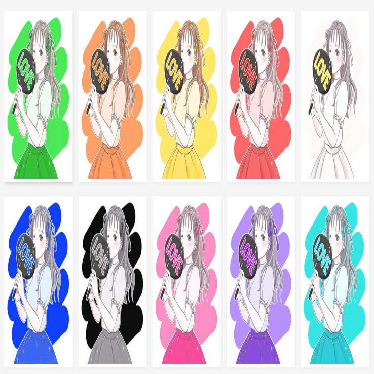 推し活女子、できました。｜イラスト販売紹介｜haru-ハル