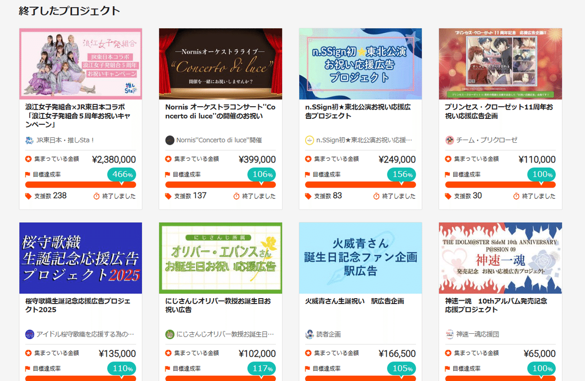 推し活クラファンCheering ADクラファン_応援広告センイル広告