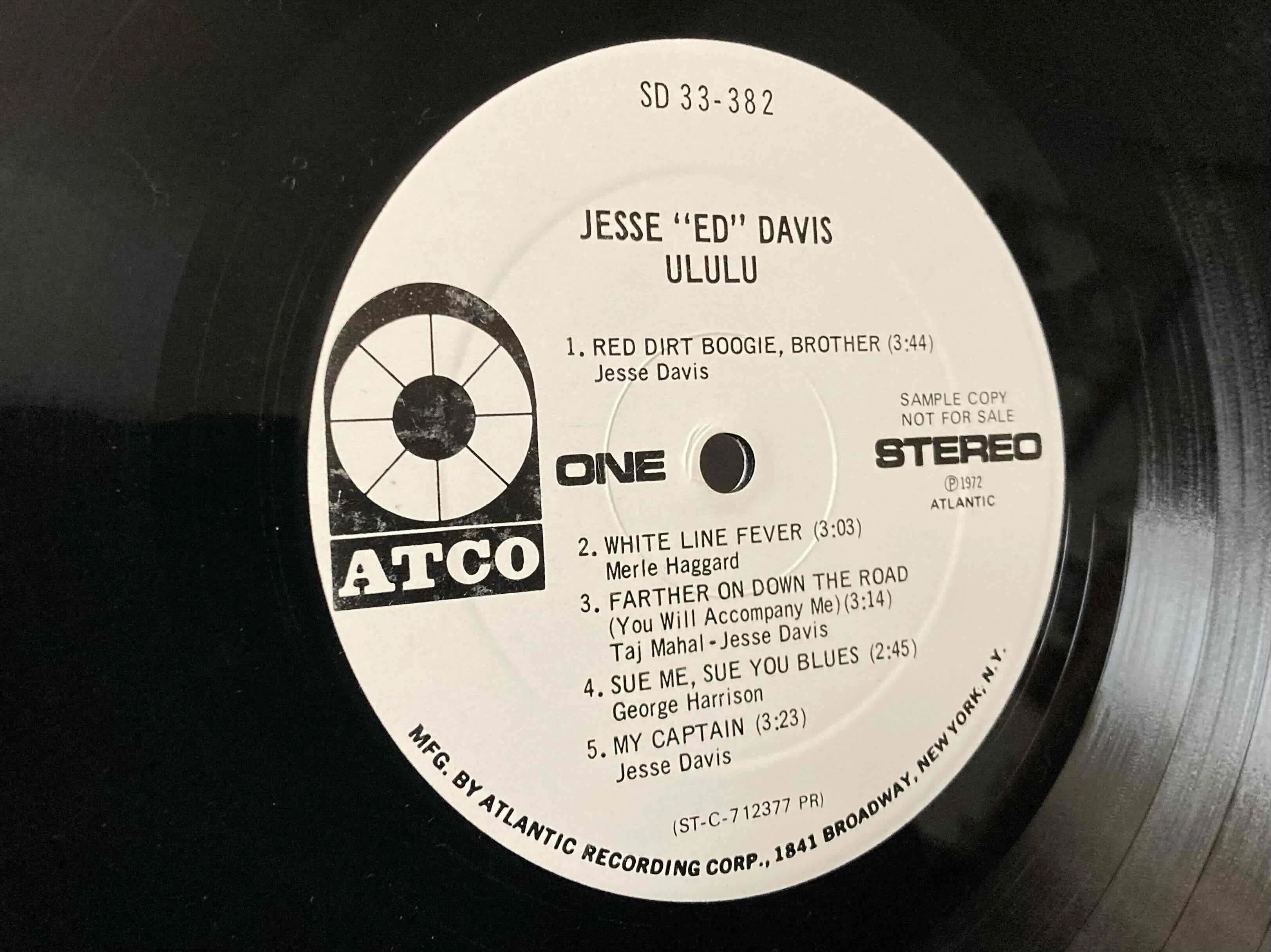 Jesse Ed Davis [Ululu] Atco SD-33-382｜naruru's Record