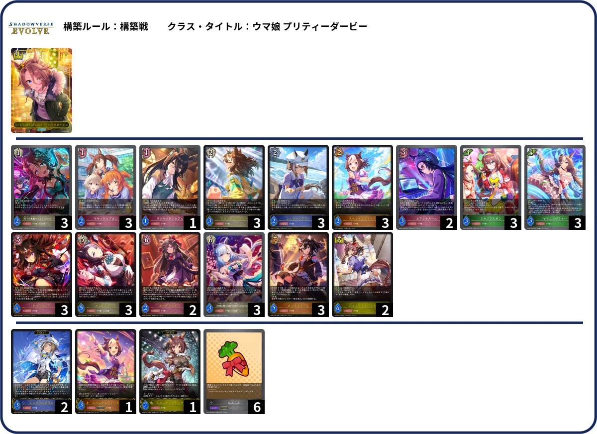 シャドウバースエボルヴ　ウマ娘　デッキパーツ シャドウバースエボルヴ】EXコラボパック「ウマ娘 プリティーダービー