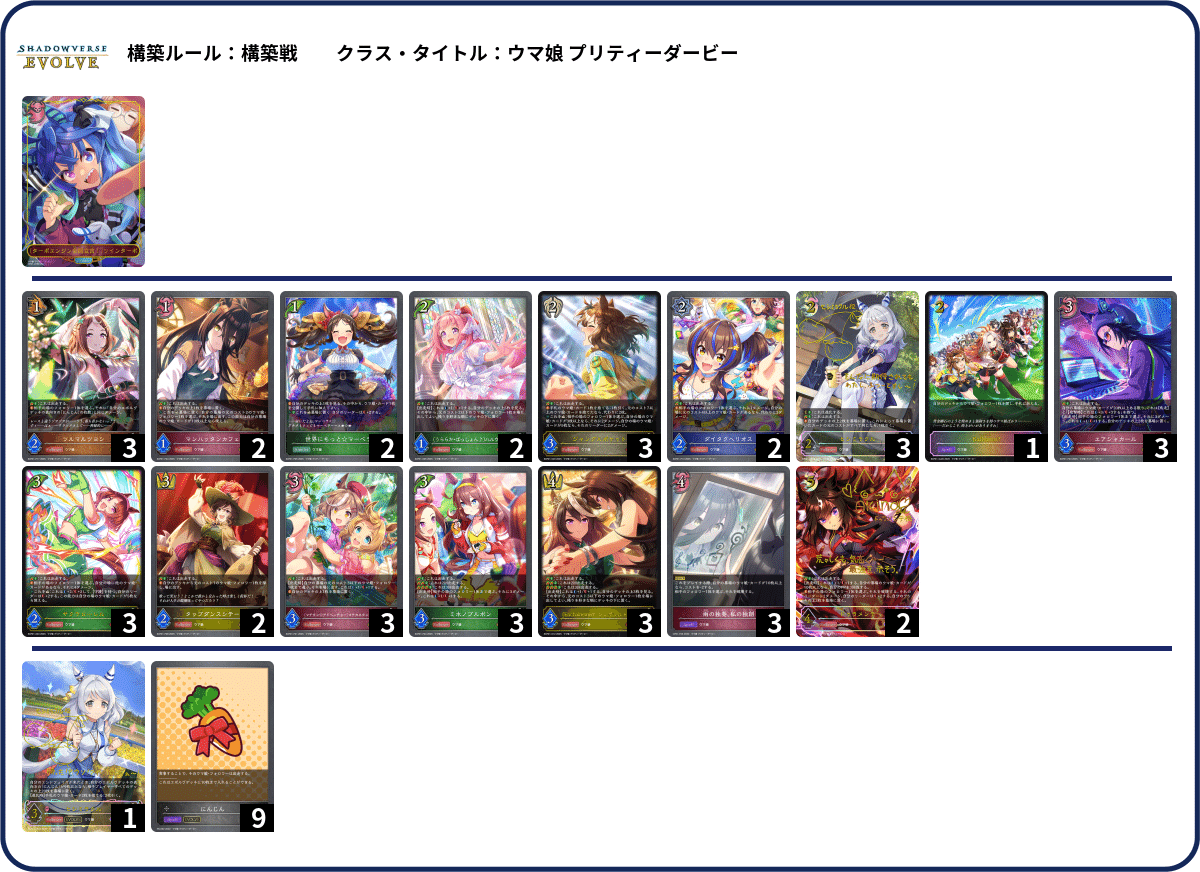 シャドウバースエボルヴ】EXコラボパック「ウマ娘 プリティー