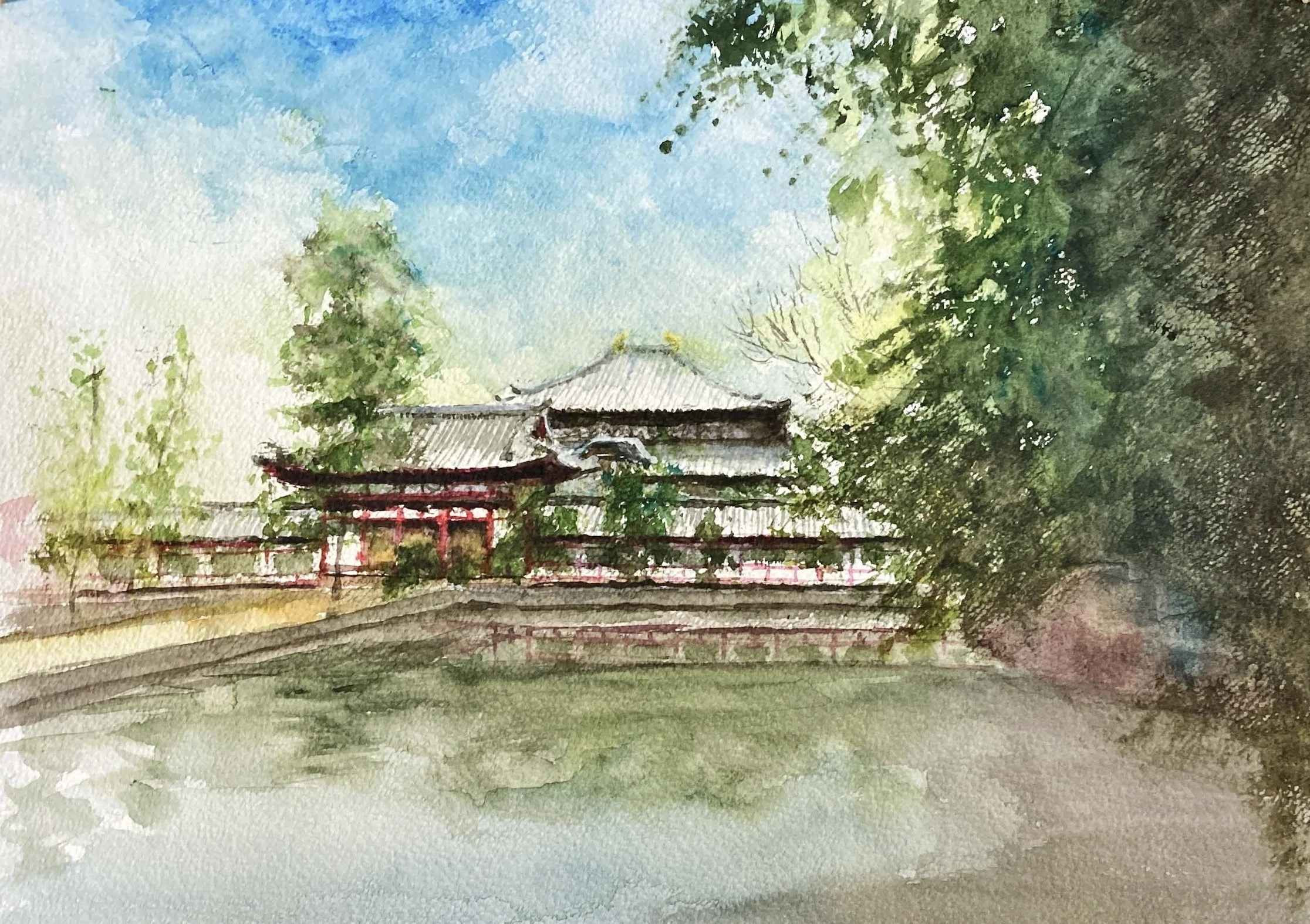 趣味は水彩画(77)：今日は東大寺、奈良｜tatatotoya