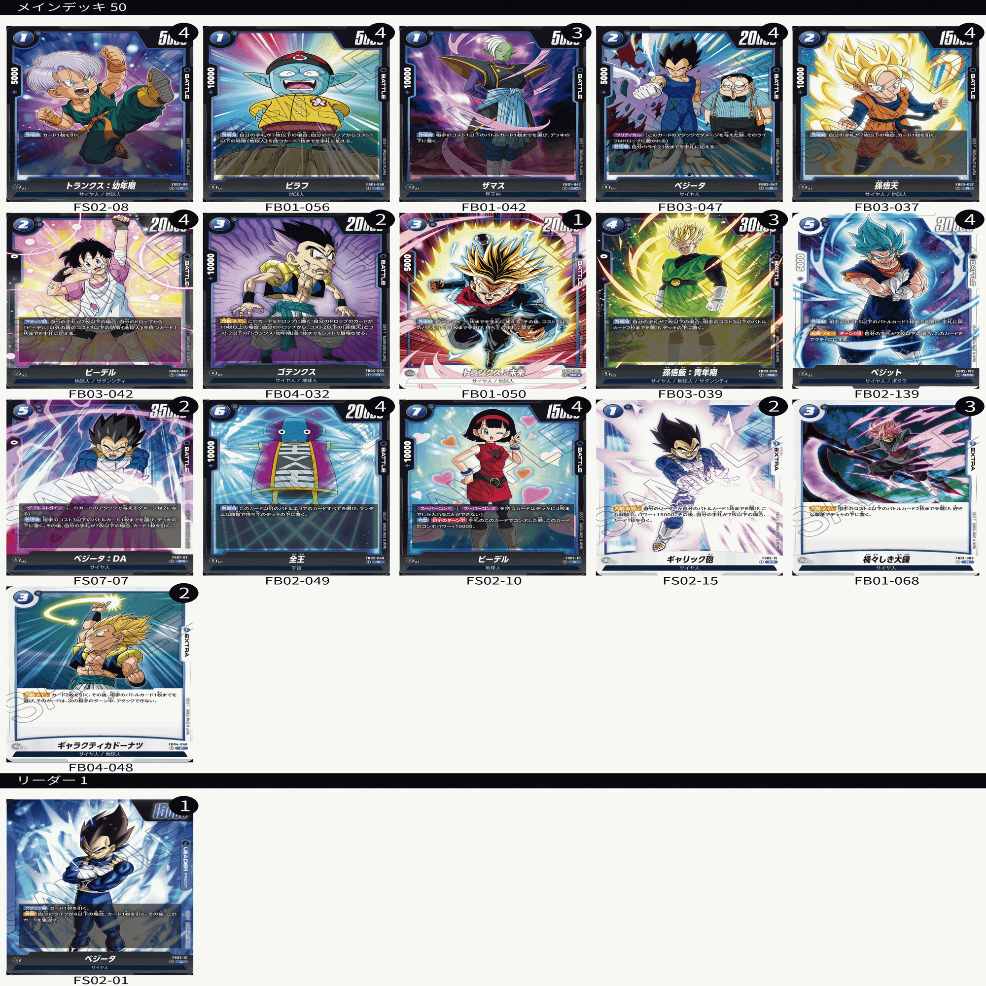 最強！？ 何を引いても強い！グッドスタッフ型 青ベジータ デッキ