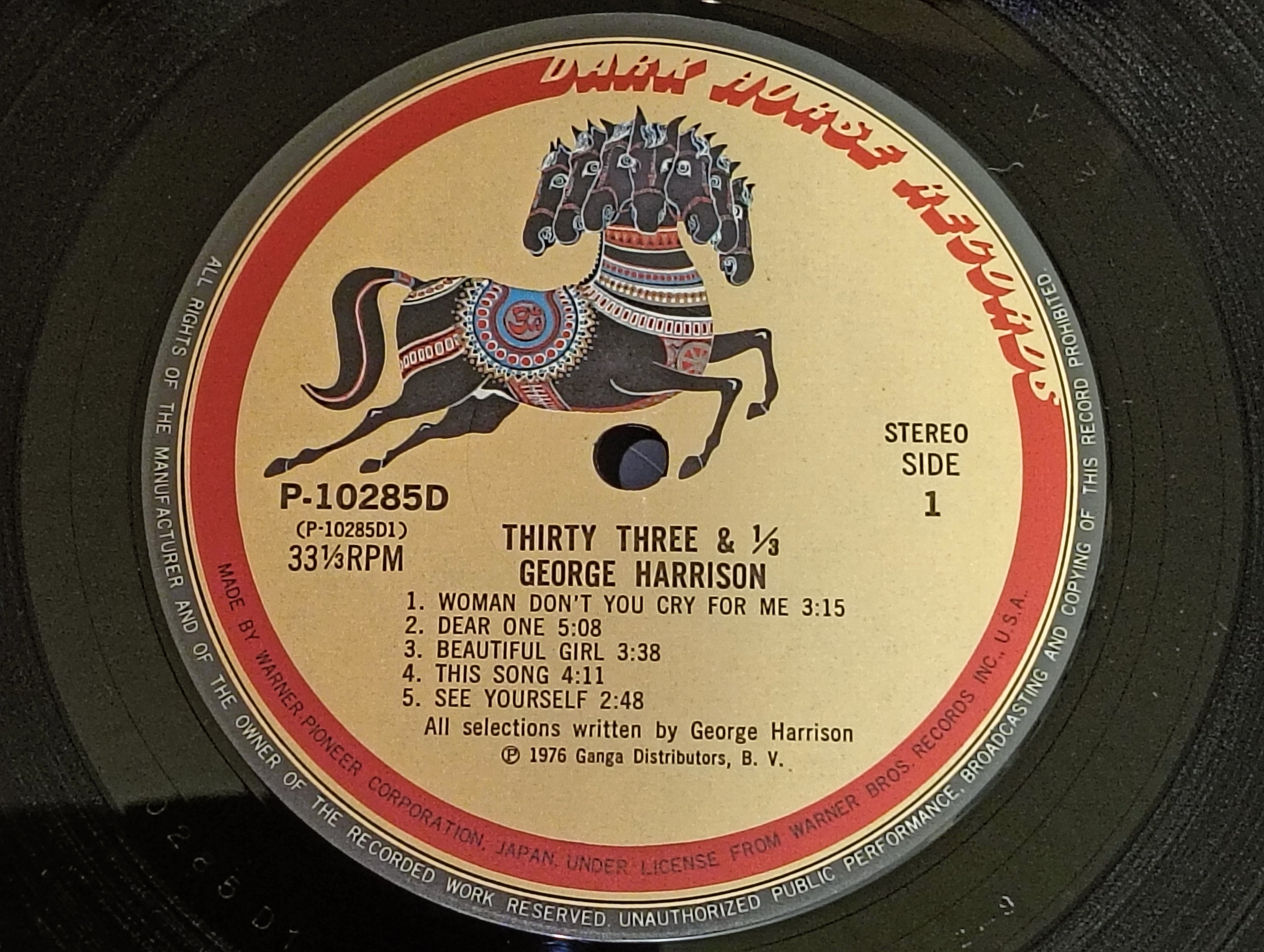 Thirty Three & 1/3】(1976) George Harrison ダーク・ホース1作 Thirty Three & 1/3】(1976) George Harrison ダーク・ホース1作