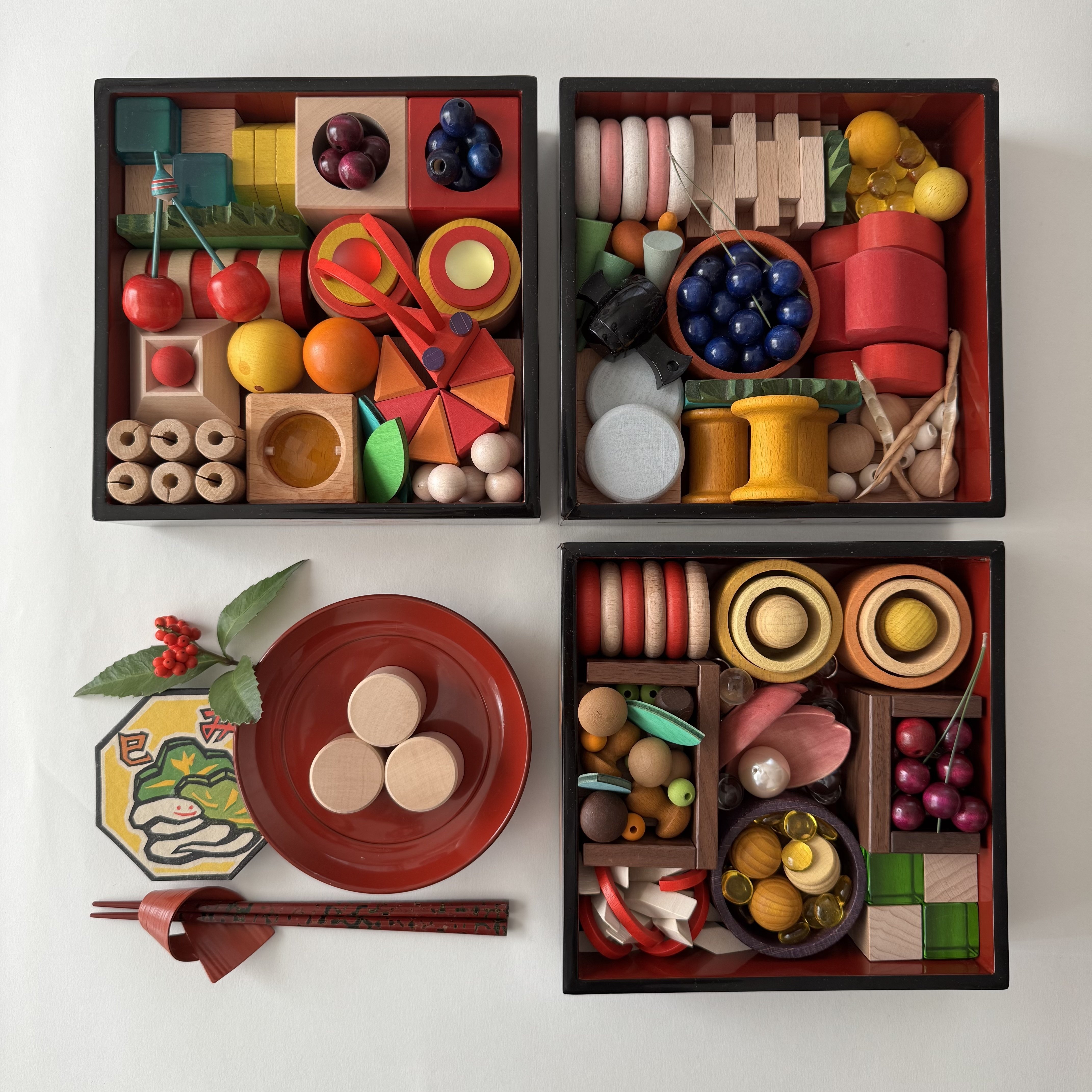 お正月の積み木遊びと記録｜miharu