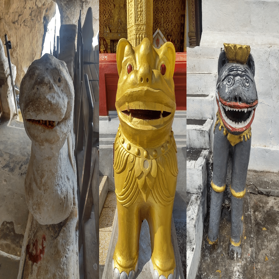 カンボジアとラオスと日本の獅子｜megabya မေကဗျာ