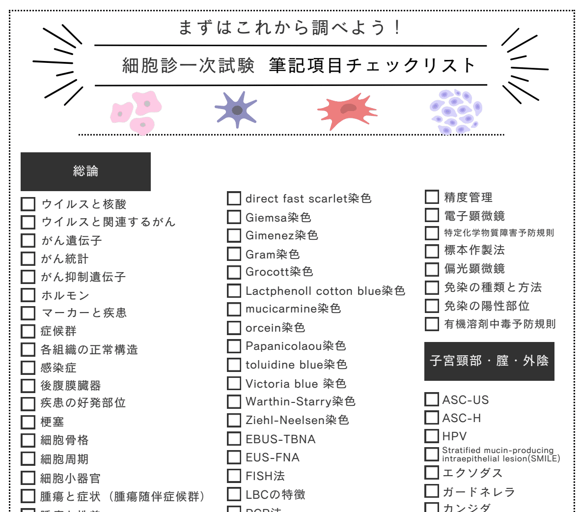 2026改訂版】知識ゼロでも1年で細胞診試験に合格する方法～試験の内容